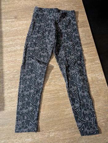 Legging orchestra 5 ans noir et beige dessin motif renard cerf faon