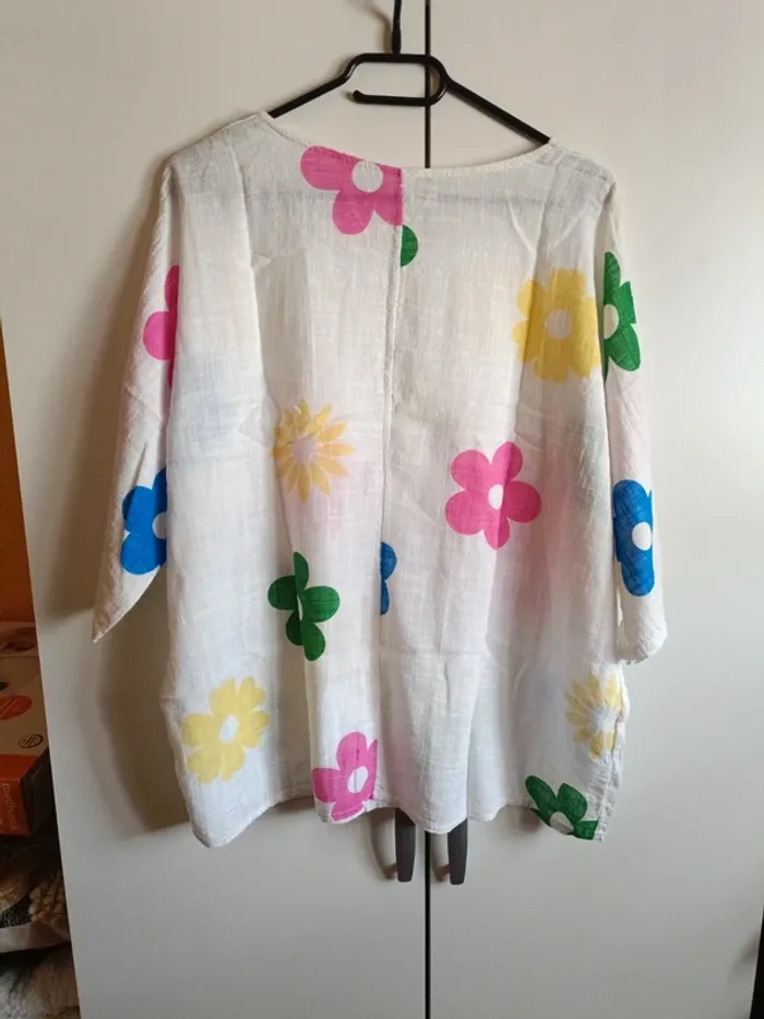 Blouse légère fleurie en coton - photo numéro 3