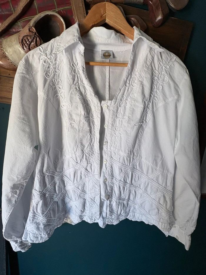 Magnifique sur chemise ou Petit blouson léger La Cotonnière T4 blanche