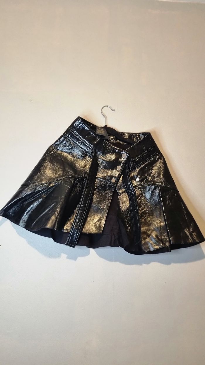 Jupe en cuir Maje