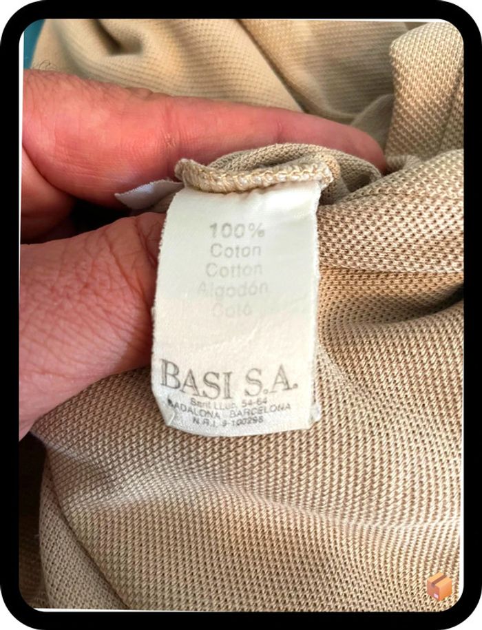 Polo Lacoste Homme – Taille 6 – Beige – Authentique vintage - photo numéro 5