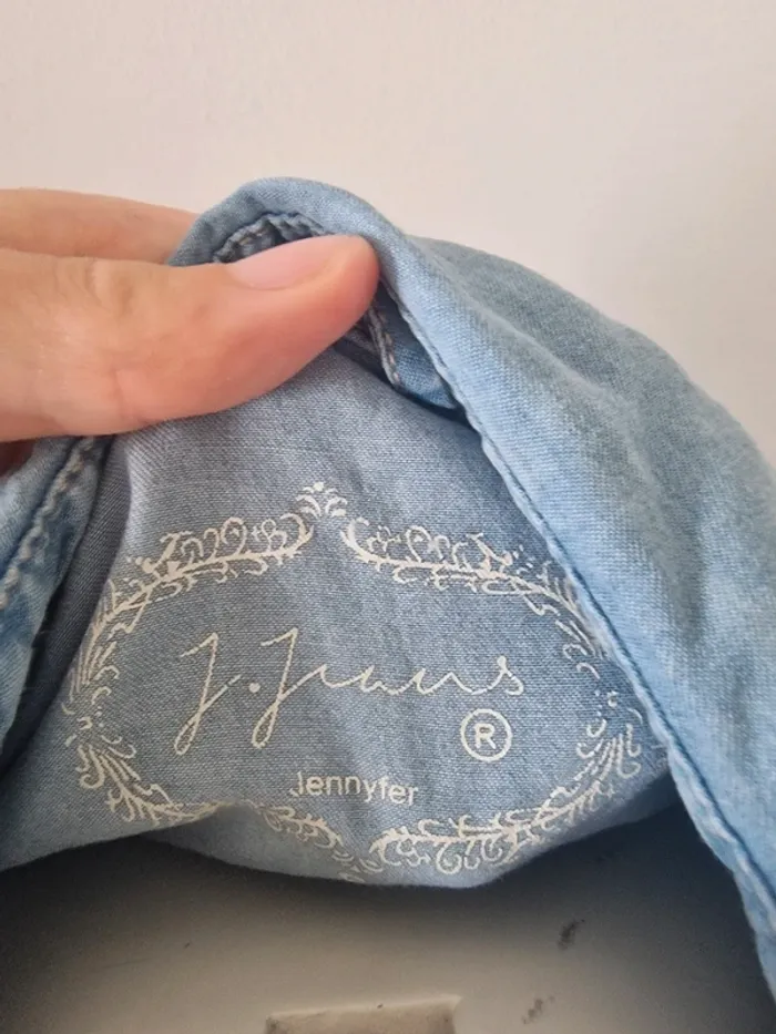 Chemise effet jeans - photo numéro 4