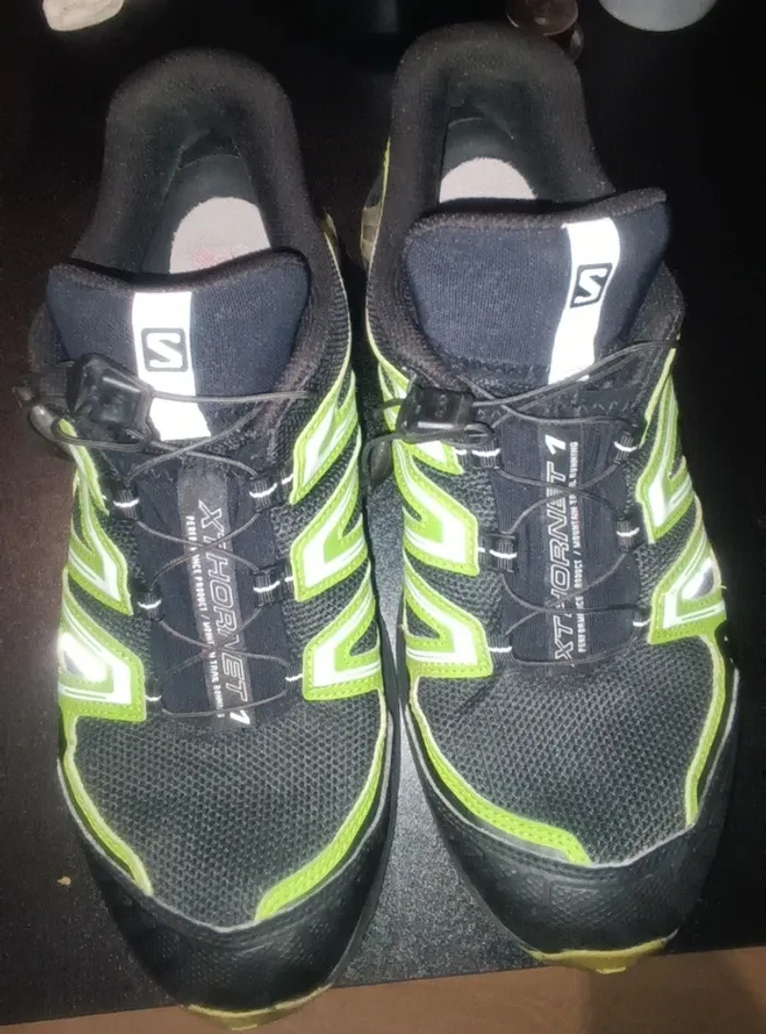 Baskets de course vert/noir Salomon