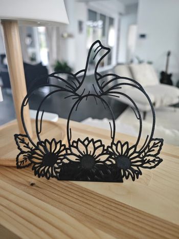 Décoration citrouilles minimaliste sur socle 🍂🍁