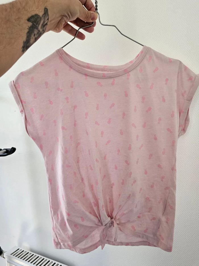 TEE shirt top rose 10 ans - photo numéro 6