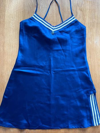 Nuisette en satin bleu électrique/jaune M