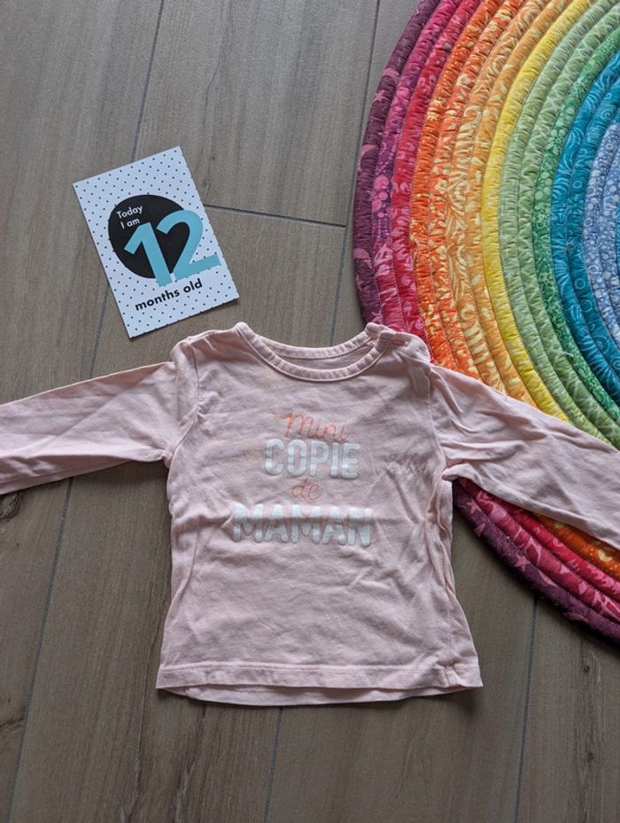 T-shirt gemo 12 mois manches longues