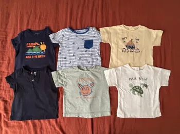 Lot 6 t-shirt 9 mois