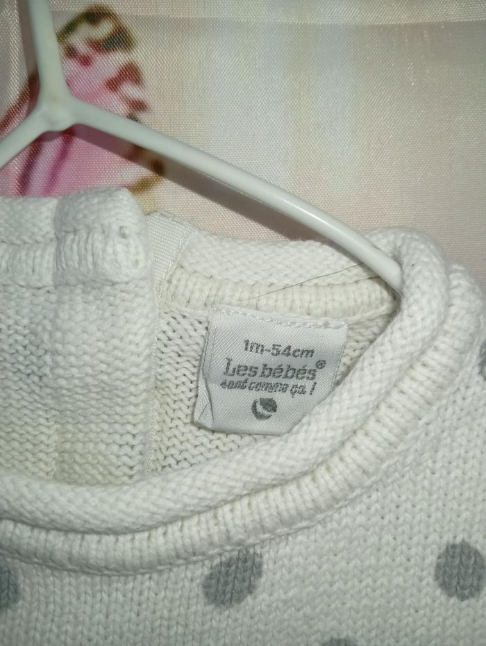 Robe fille Les bébés sont comme ça ! blanches taille 1 mois / 56 cm - photo numéro 2
