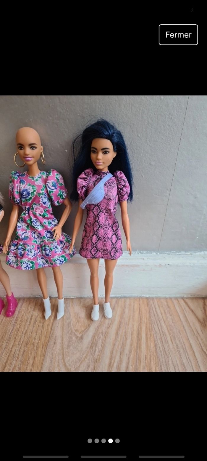 Lot de 3 barbies fashionistas - photo numéro 4
