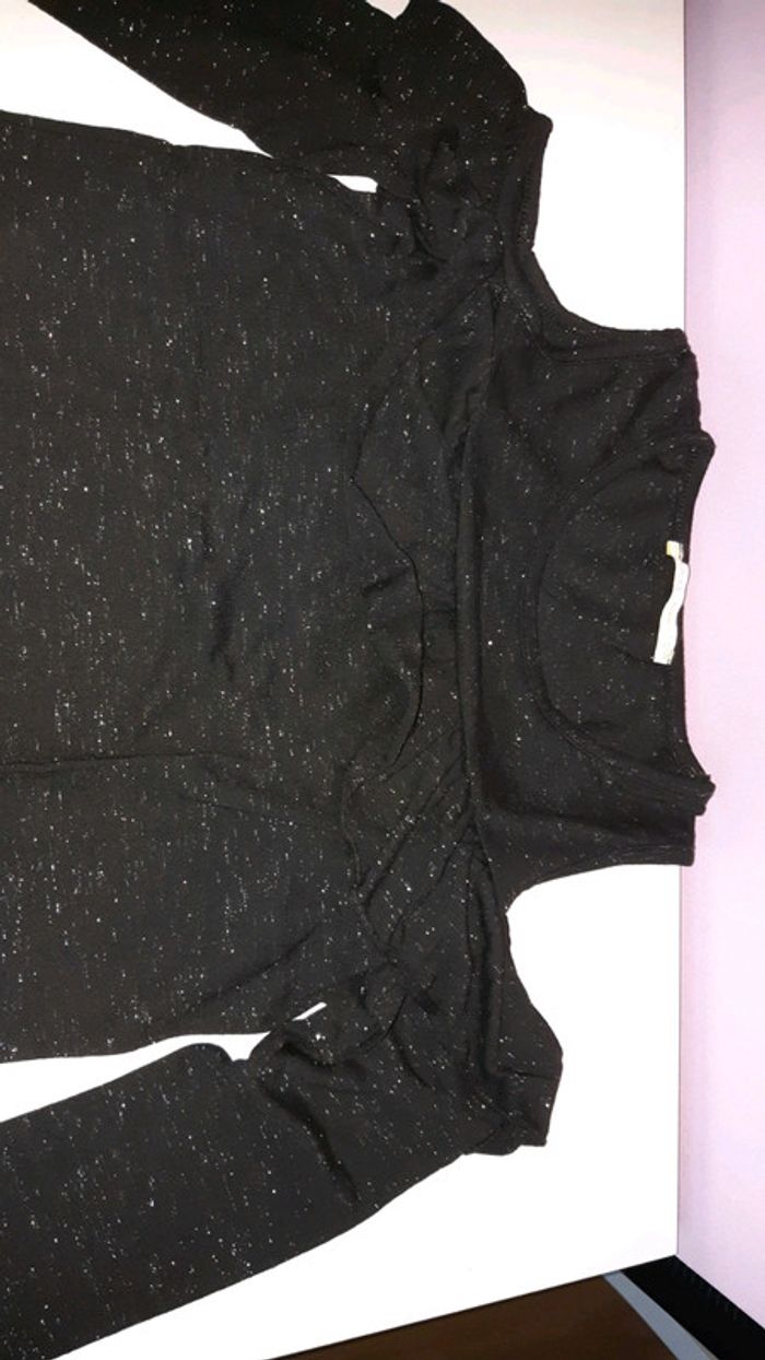 T shirt en taille 12 ans manches longues à épaules dénudées - photo numéro 3