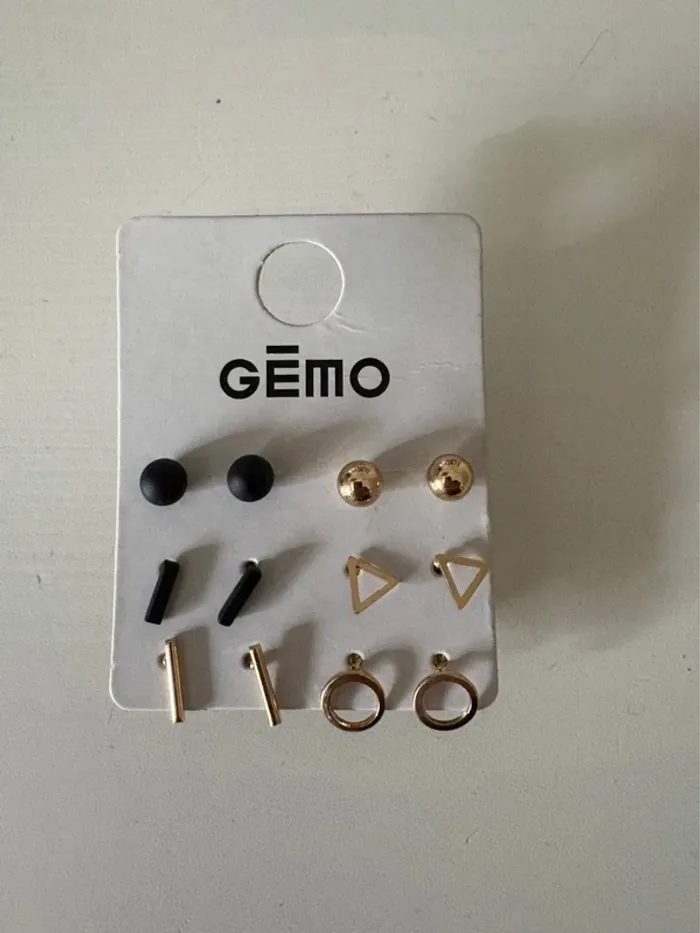 Lot de 6 paires de boucles d’oreilles Gemo - photo numéro 2