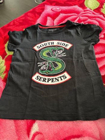 Teeshirt manches courtes serpent motard riverdale