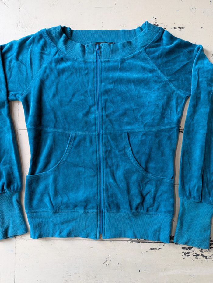 Veste en velours bleu pétrole – Esprit Y2K / Vintage 2000s - photo numéro 4