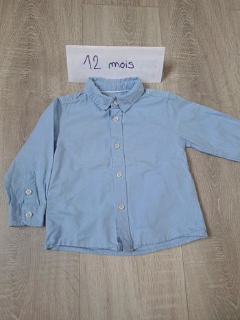 Chemise manches longues 12 18 mois