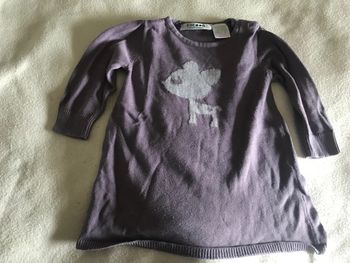 Joli pull biche mauve 6mois