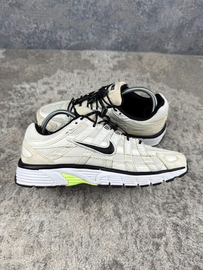 Nike P-6000 Running - Sail Black Lime Blast - White & Yellow & Black - photo numéro 6