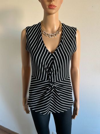 Haut rayé noir et blanc sans manches Morgan taille XS jamais porté