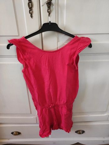 Combinaison short fushia fille