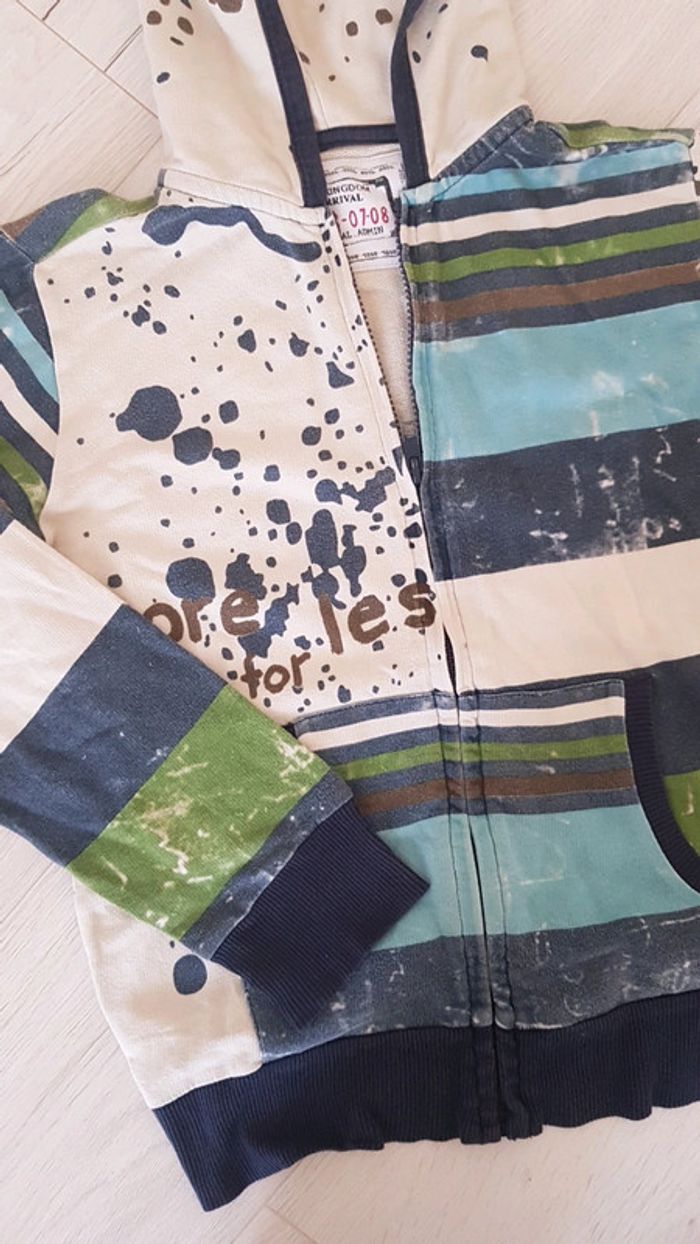 Gilet zippé desigual garçon 8ans coloré - photo numéro 2