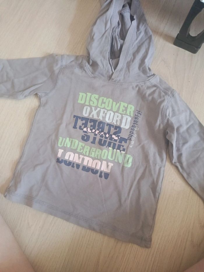 T shirt manche longue capuche