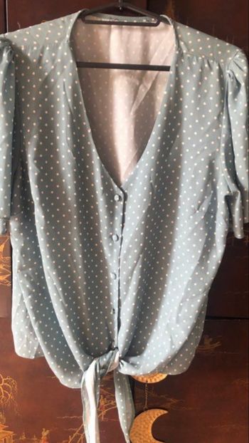 chemisier vintage vert anis