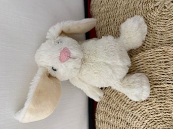 Doudou lapin HISTOIRE D'OURS beige nez rose 