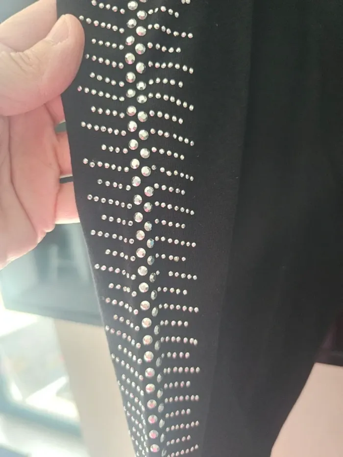 Legging noir avec strass Taille 48/50 - photo numéro 4