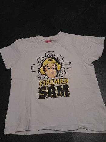 Tee-shirt sam le pompier 2-4 ans