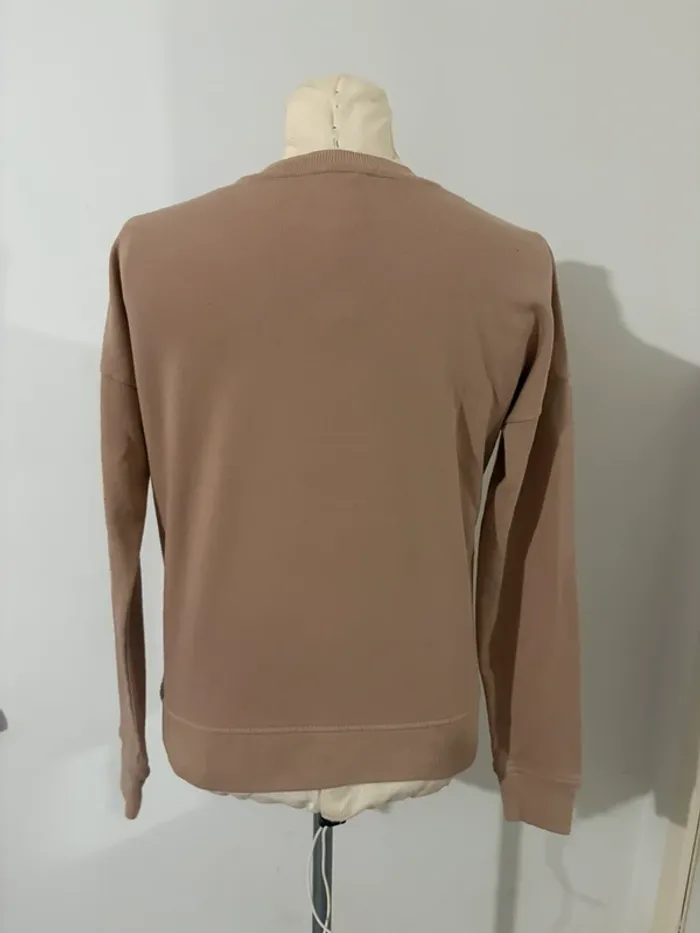 Sweat-shirt beige effet usé – Taille S - photo numéro 3