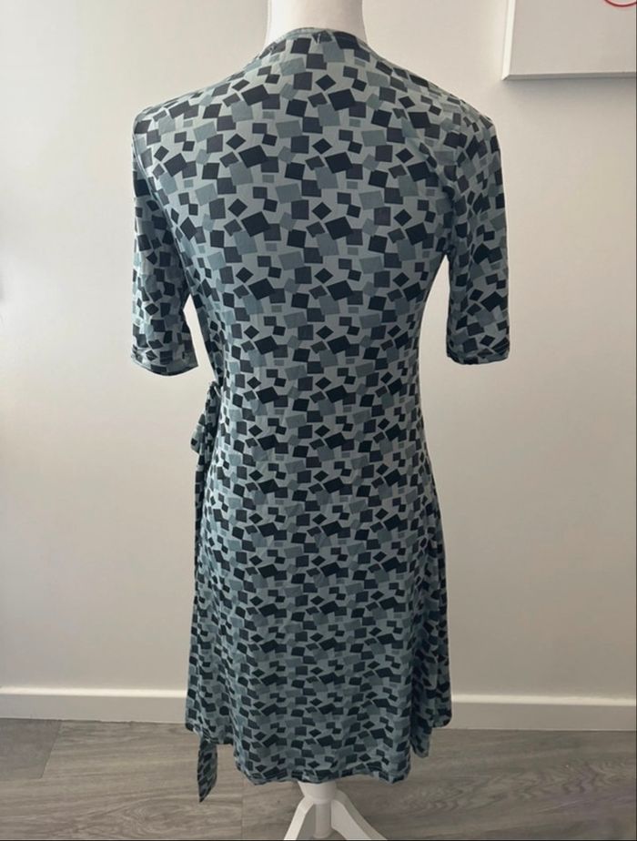 Robe portefeuille psychédélique bleue Vintage T36 S - photo numéro 6