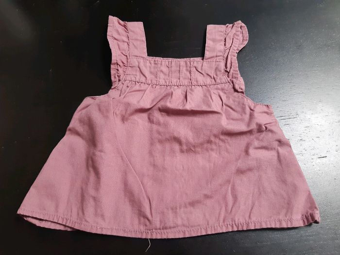 Tunique debardeur sans manche bébé fille été 3 mois tao vieux rose