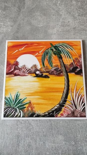 Carrelage peinture décorative