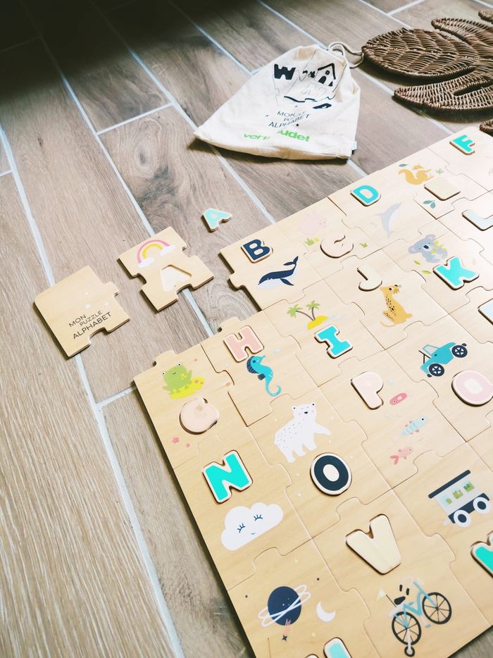 🔠Mon puzzle alphabet 2 en 1 en bois marque Vertbaudet - photo numéro 3