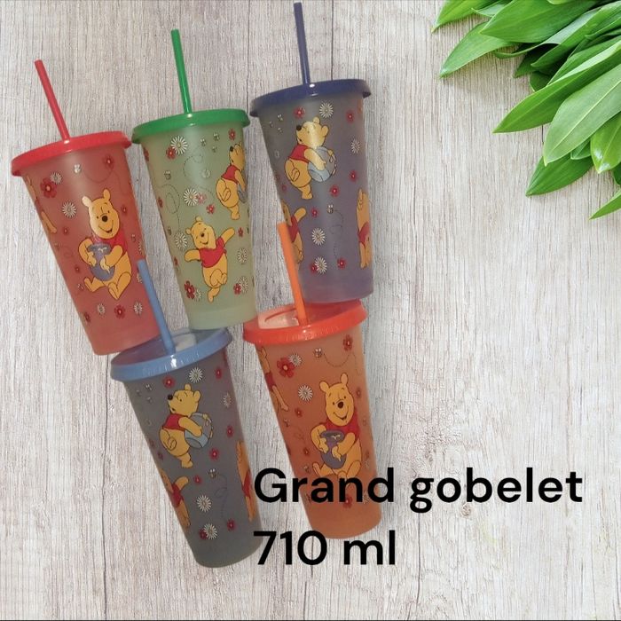 Grand gobelet à paille Winnie l'ourson disney