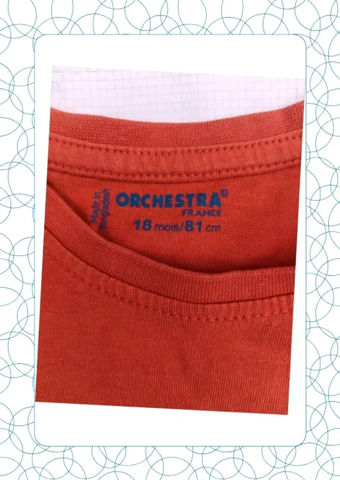 Tee shirt manches courtes 18 mois Orchestra - photo numéro 3