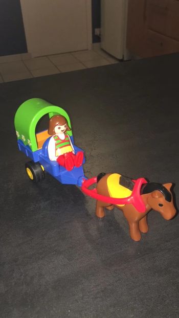 Playmobil 6779 chariot avec poney