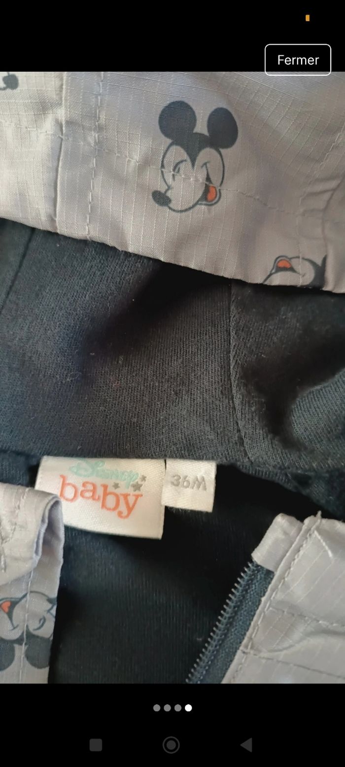 Veste mi saison 36 mois Mickey mouse - photo numéro 3