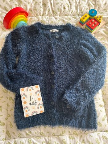 gilet épais en fourrure bleu marine 14 ans  tex