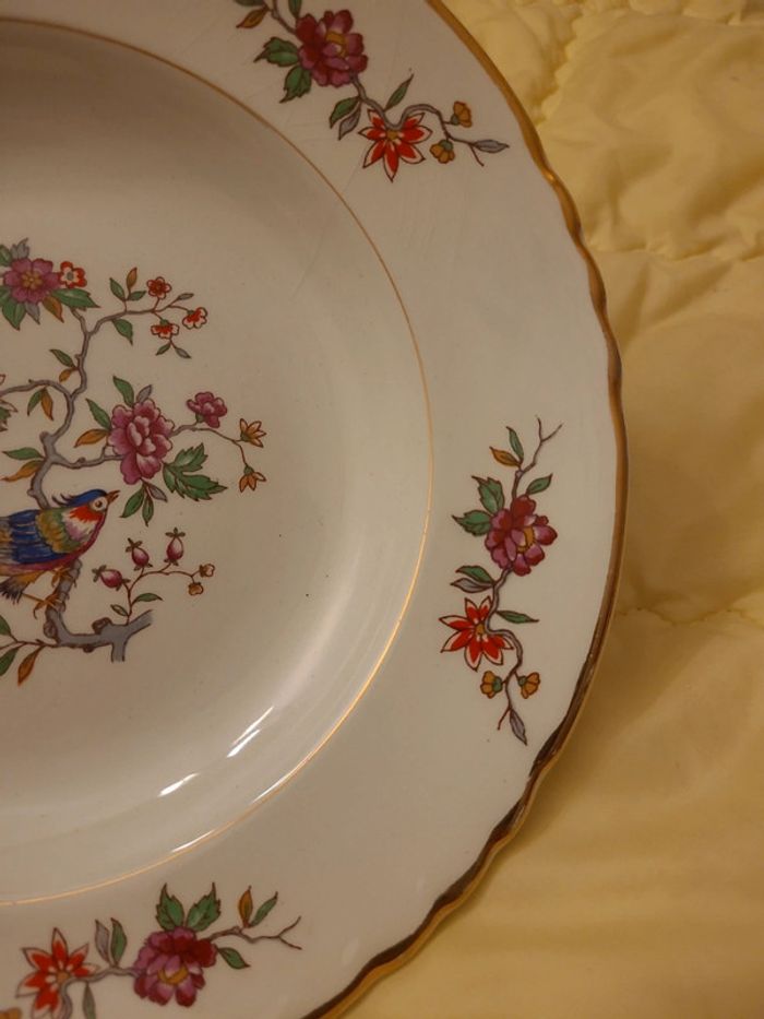 assiette creuse décor oiseau - photo numéro 3