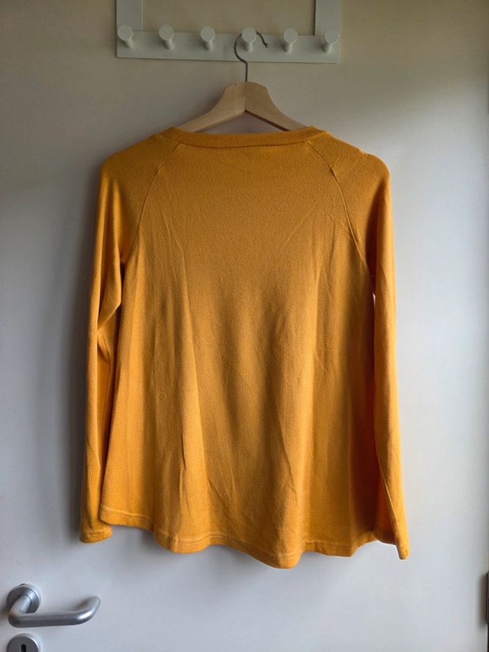 Pull moutarde colloseum - taille xs - boutons déco - photo numéro 5