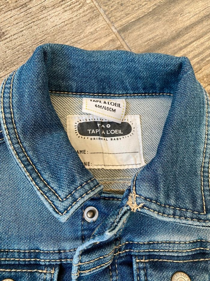 Veste en Jeans Garçon 6 mois - photo numéro 2