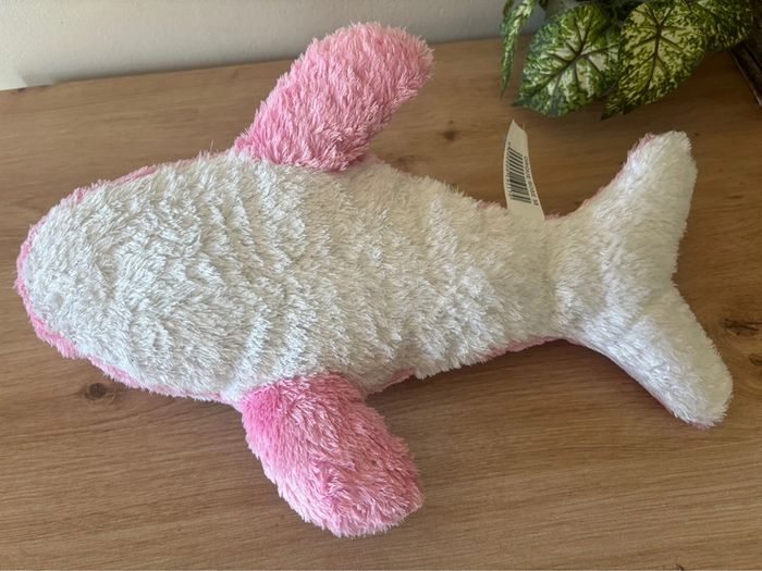 Doudou peluche orque dauphin rose blanc marineland 36 cm - photo numéro 3