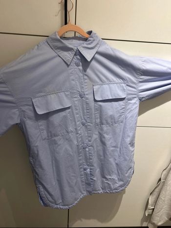 Veste surchemise bleue h&m oversize