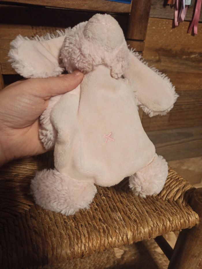 Doudou lapin rose baby nat - photo numéro 5