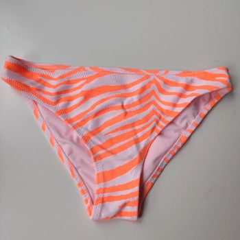 Culotte de maillot de bain orange et rose pour femme taille S