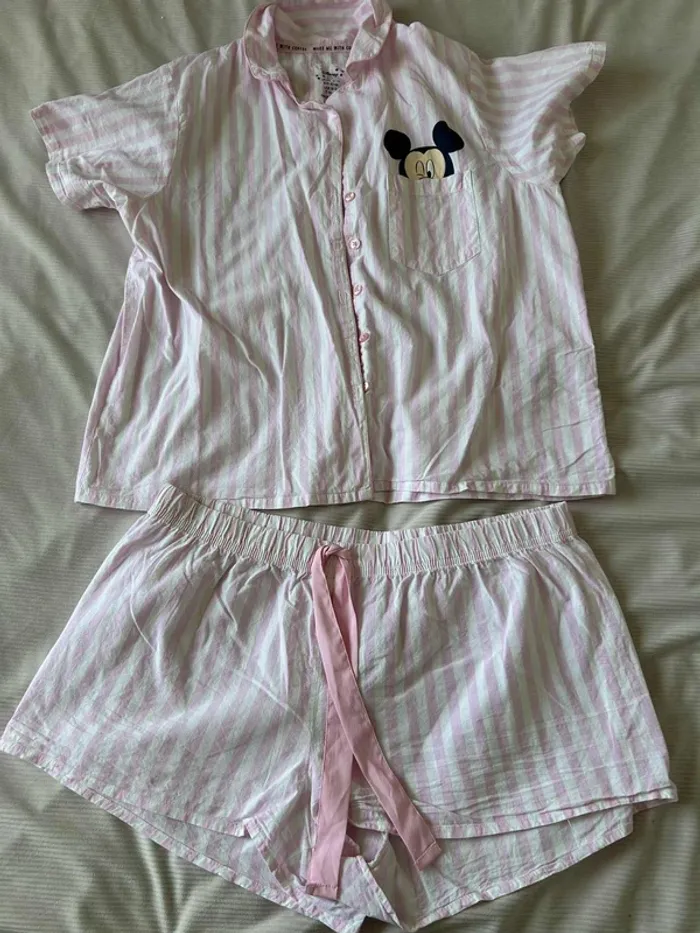 Ensemble de pyjama Primark Disney nrose et blanc taille l