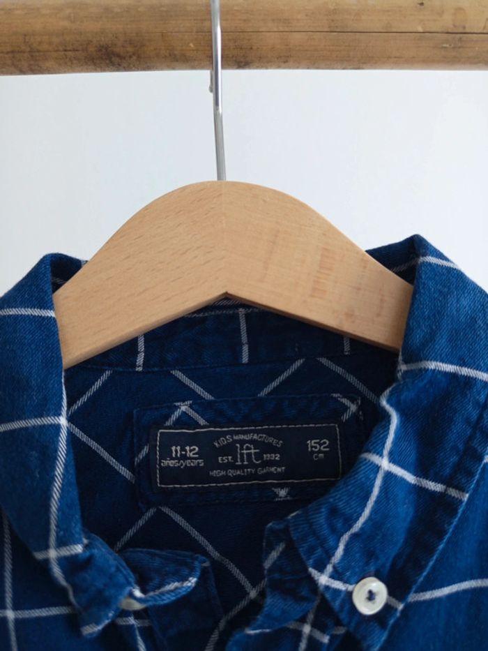 Chemise bleue à carreaux Lft 11 / 12 ans - photo numéro 2