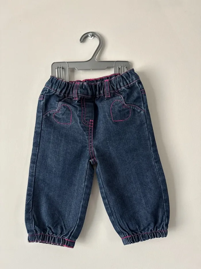 👖🌻jeans brut - bébé fille - 9 mois - très bon état - 71 cm - photo numéro 2