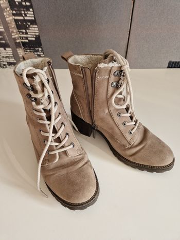 Bottines femme beige foncé
